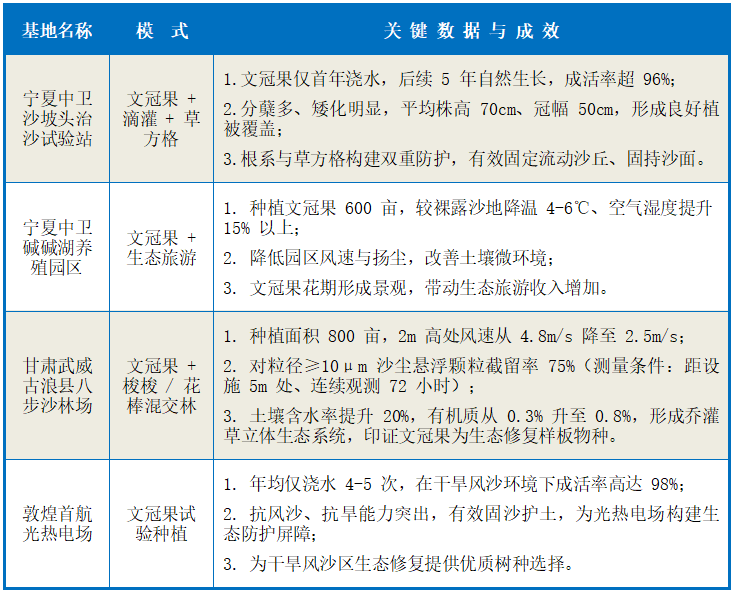 文冠果在沙戈荒治沙与光伏增效中的协同作用研究