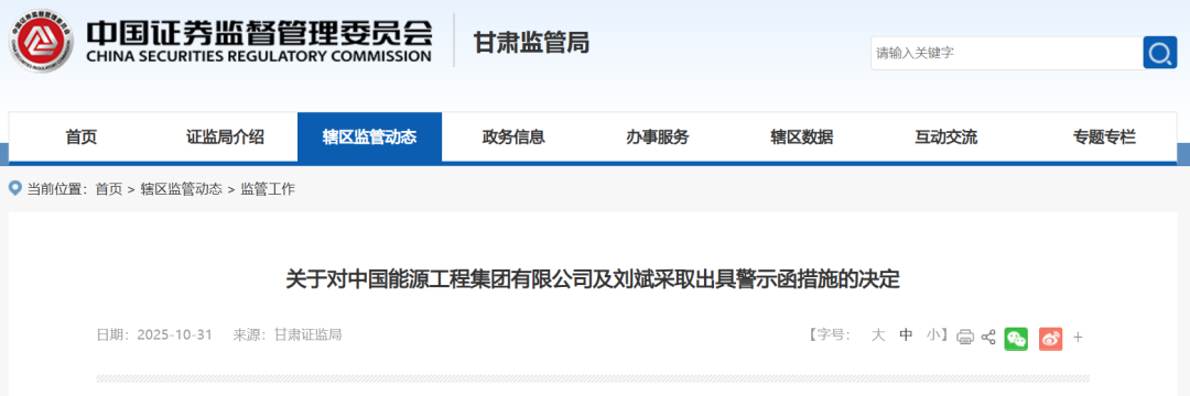 中国能源及其董事长，被责令限期整改